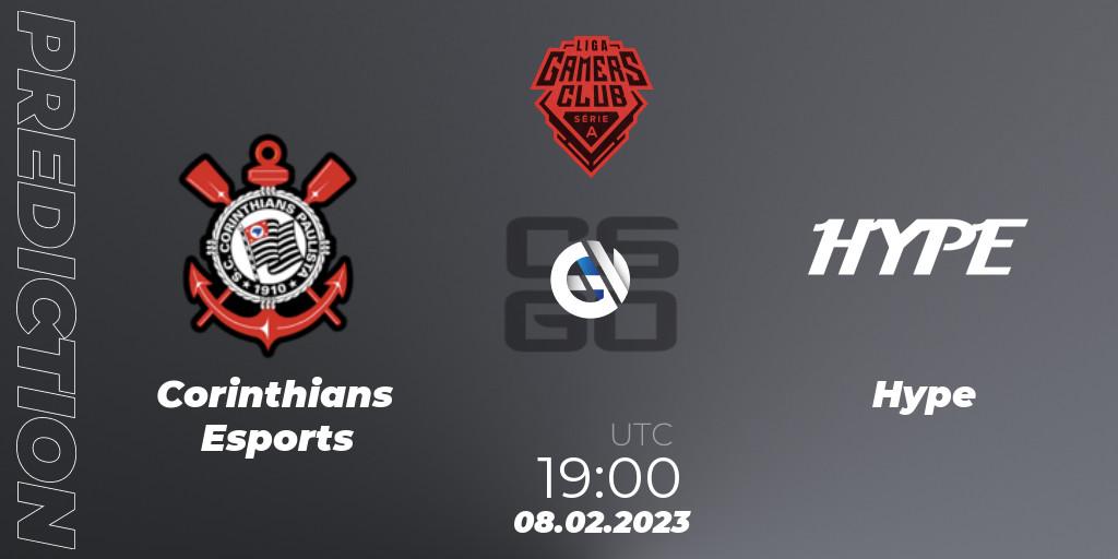 Corinthians Esports - Hype: Maç tahminleri. 08.02.2023 at 19:00, Counter-Strike (CS2), Gamers Club Liga Série A: January 2023