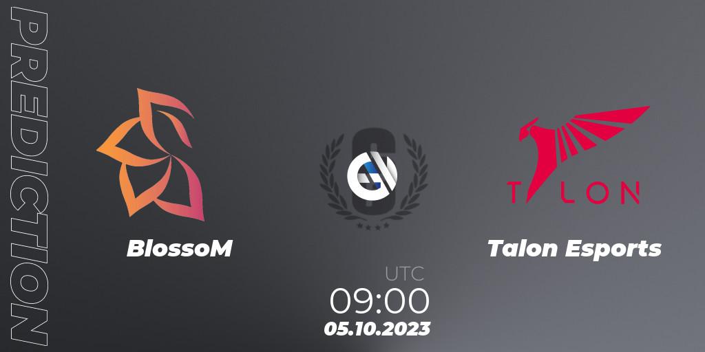 BlossoM - Talon Esports: Maç tahminleri. 05.10.2023 at 09:00, Rainbow Six, South Korea League 2023 - Stage 2 - Last Chance Qualifiers