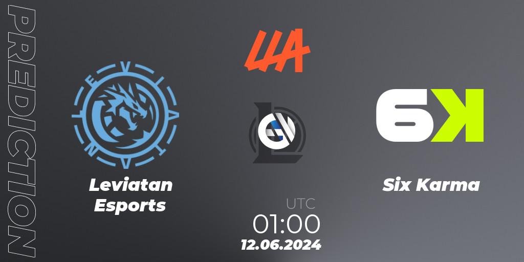 Leviatan Esports - Six Karma: Maç tahminleri. 12.06.2024 at 01:00, LoL, LLA Closing 2024 - Group Stage