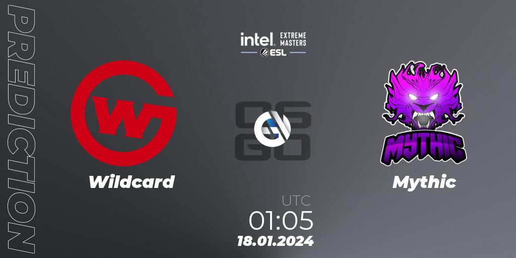 Wildcard - Mythic: Maç tahminleri. 18.01.2024 at 01:05, Counter-Strike (CS2), Intel Extreme Masters China 2024: North American Open Qualifier #2