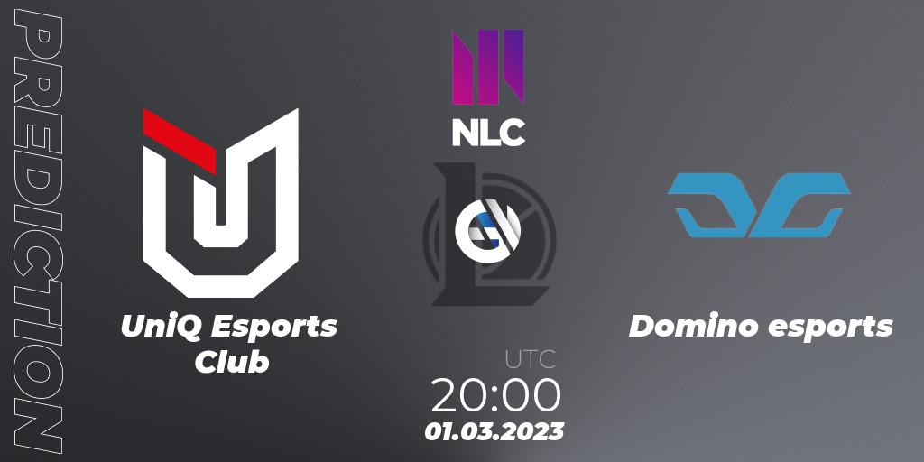 UniQ Esports Club - Domino esports: Maç tahminleri. 01.03.2023 at 20:00, LoL, NLC 1st Division Spring 2023