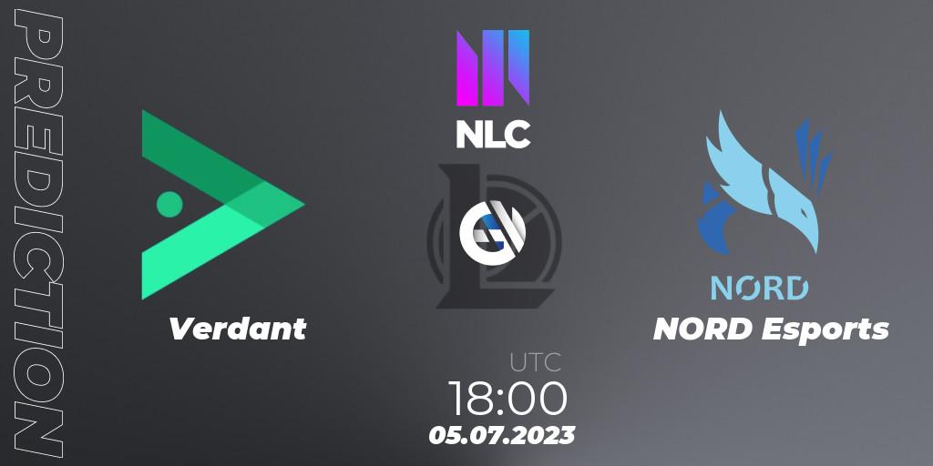Verdant - NORD Esports: Maç tahminleri. 05.07.2023 at 18:00, LoL, NLC Summer 2023 - Group Stage