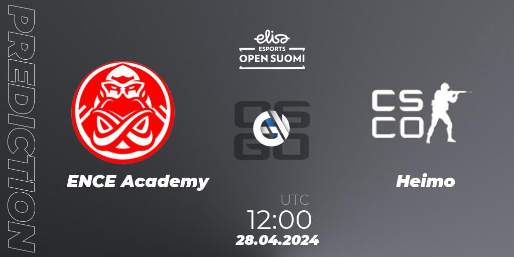 ENCE Academy - Heimo Esports: Maç tahminleri. 28.04.24, CS2 (CS:GO), Elisa Open Suomi Season 6