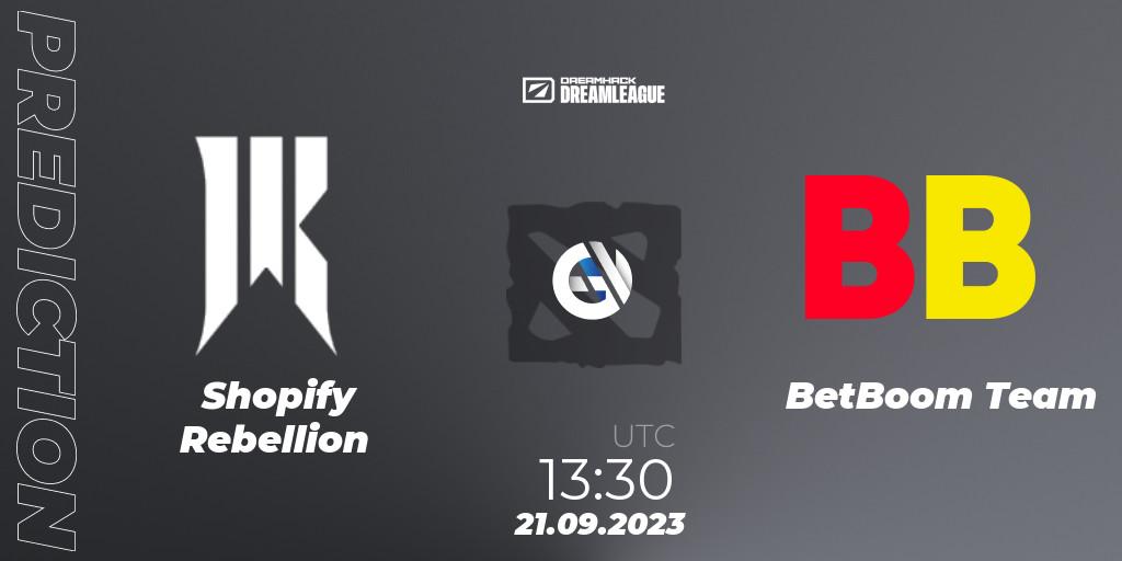 Shopify Rebellion - BetBoom Team: Maç tahminleri. 21.09.2023 at 13:25, Dota 2, DreamLeague Season 21
