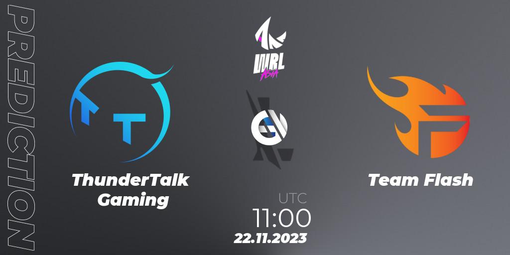 ThunderTalk Gaming - Team Flash: Maç tahminleri. 22.11.2023 at 11:00, Wild Rift, WRL Asia 2023 - Season 2 - Regular Season
