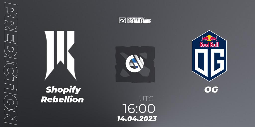 Shopify Rebellion - OG: Maç tahminleri. 14.04.2023 at 15:55, Dota 2, DreamLeague Season 19 - Group Stage 2