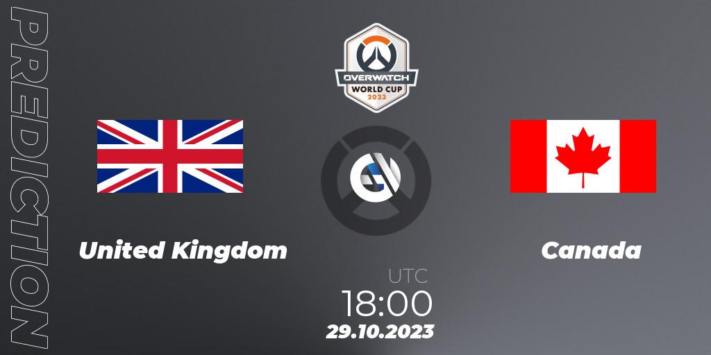 United Kingdom - Canada: Maç tahminleri. 29.10.2023 at 18:00, Overwatch, Overwatch World Cup 2023
