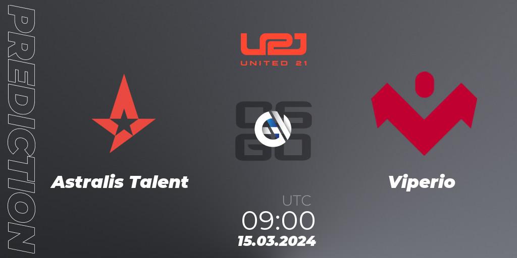 Astralis Talent - Viperio: Maç tahminleri. 15.03.2024 at 09:00, Counter-Strike (CS2), United21 Season 13