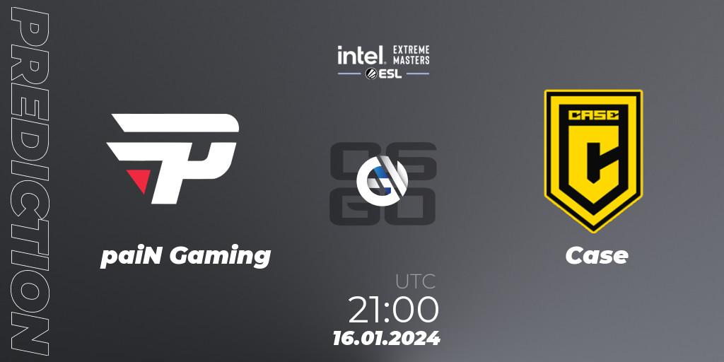 paiN Gaming - Case: Maç tahminleri. 16.01.2024 at 21:10, Counter-Strike (CS2), Intel Extreme Masters China 2024: South American Open Qualifier #2