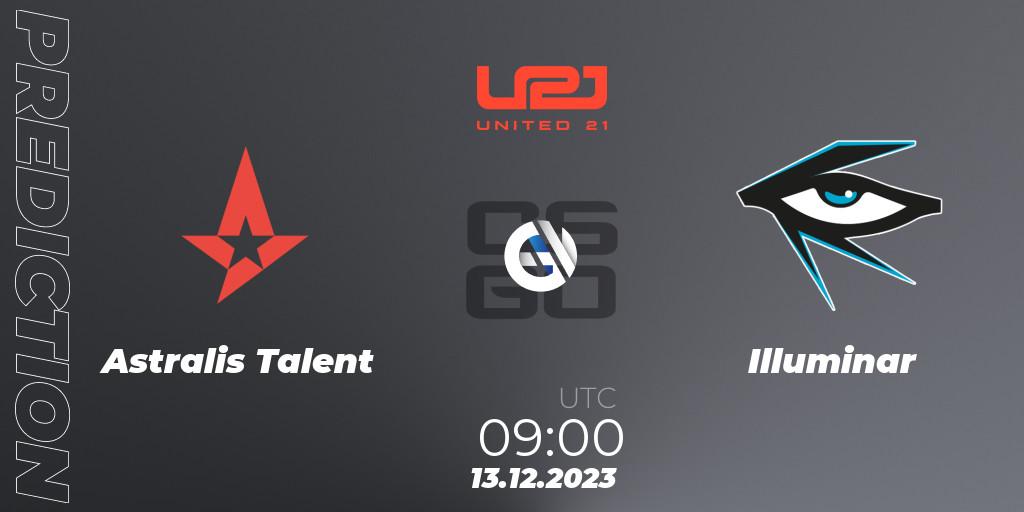 Astralis Talent - Illuminar: Maç tahminleri. 13.12.2023 at 09:00, Counter-Strike (CS2), United21 Season 9