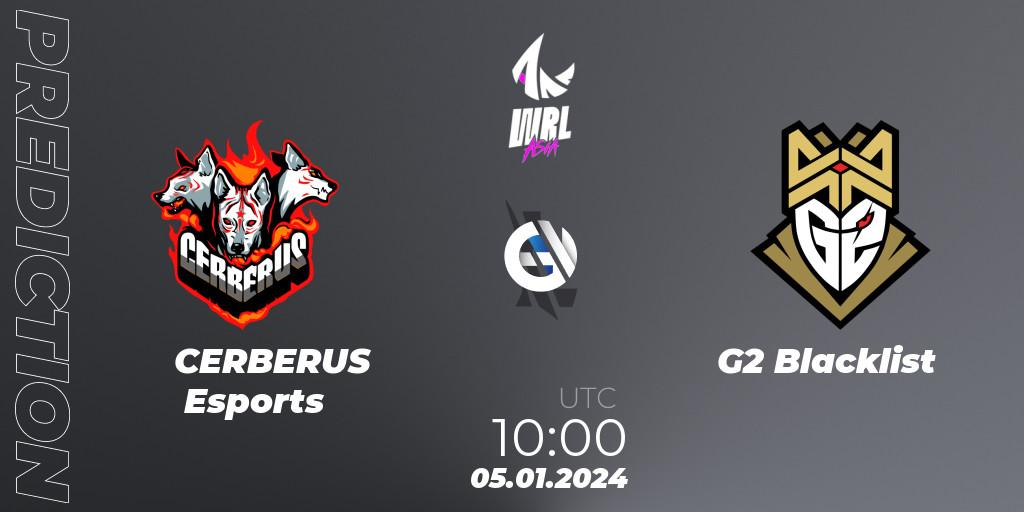 CERBERUS Esports - G2 Blacklist: Maç tahminleri. 05.01.2024 at 10:00, Wild Rift, WRL Asia 2023 - Season 2: Asia-Pacific Conference