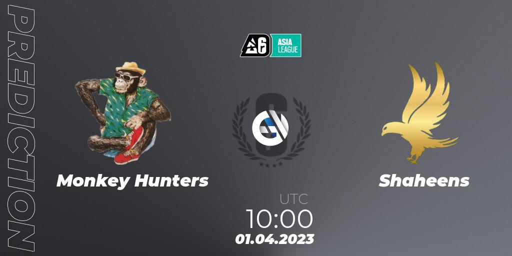 Monkey Hunters - Shaheens: Maç tahminleri. 01.04.2023 at 08:30, Rainbow Six, South Asia League 2023 - Stage 1