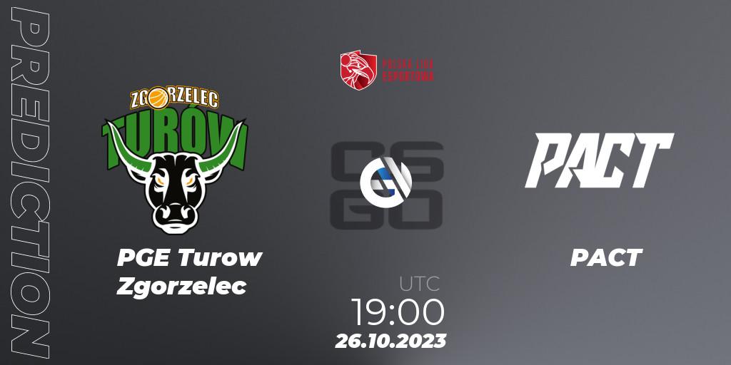 PGE Turow Zgorzelec - PACT: Maç tahminleri. 26.10.23, CS2 (CS:GO), Polska Liga Esportowa 2023: Split #3