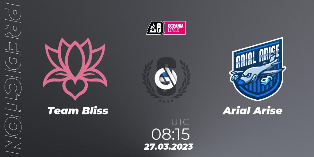 Team Bliss - Arial Arise: Maç tahminleri. 27.03.23, Rainbow Six, Oceania League 2023 - Stage 1