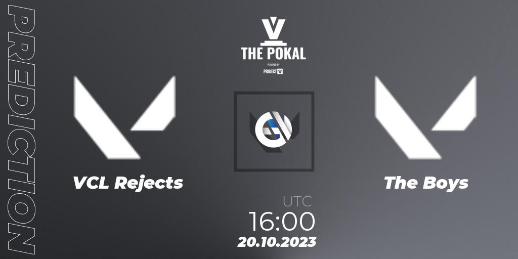 VCL Rejects - The Boys: Maç tahminleri. 20.10.2023 at 16:00, VALORANT, PROJECT V 2023: THE POKAL