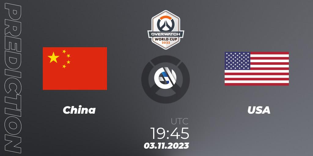 China - USA: Maç tahminleri. 03.11.23, Overwatch, Overwatch World Cup 2023