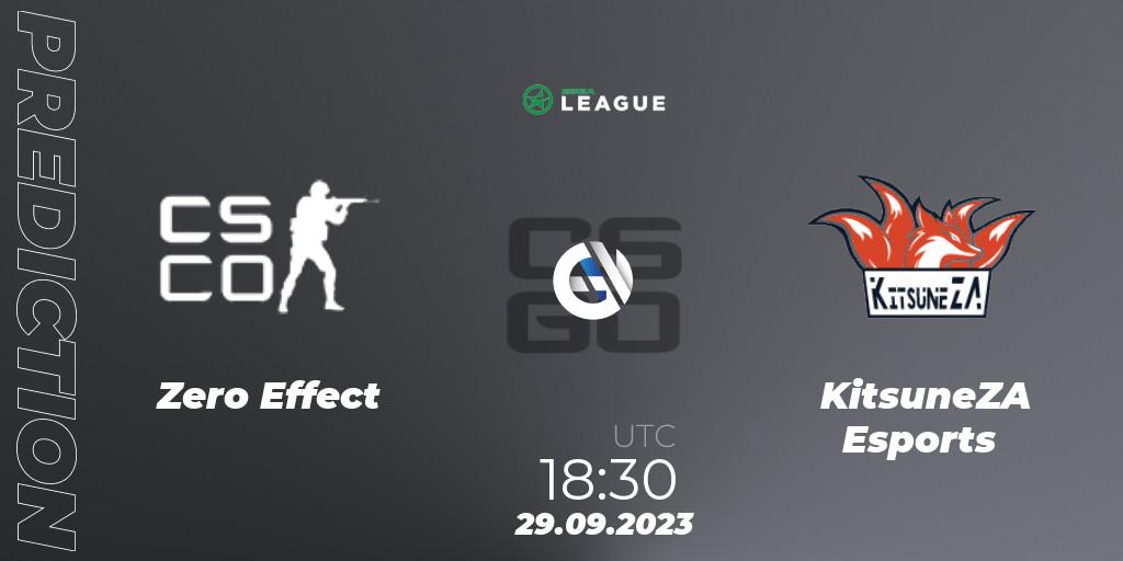 Zero Effect - KitsuneZA Esports: Maç tahminleri. 29.09.2023 at 18:30, Counter-Strike (CS2), ESEA Season 46: Open Division - South Africa