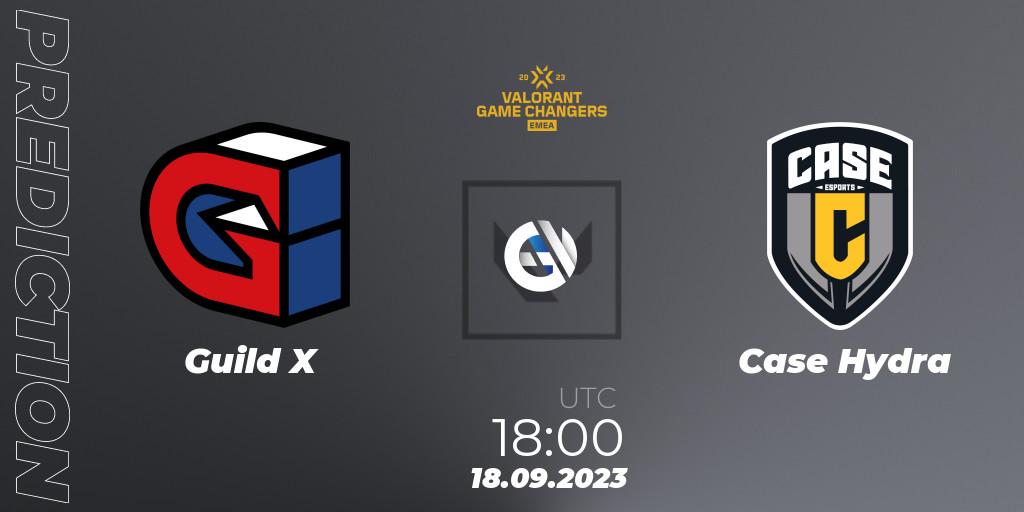 Guild X - Case Hydra: Maç tahminleri. 18.09.2023 at 18:00, VALORANT, VCT 2023: Game Changers EMEA Stage 3 - Group Stage