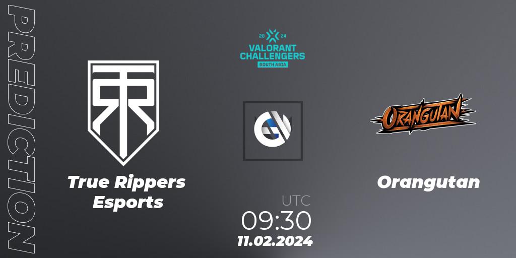 True Rippers Esports - Orangutan: Maç tahminleri. 11.02.24, VALORANT, VALORANT Challengers 2024: South Asia Split 1 - Cup 1