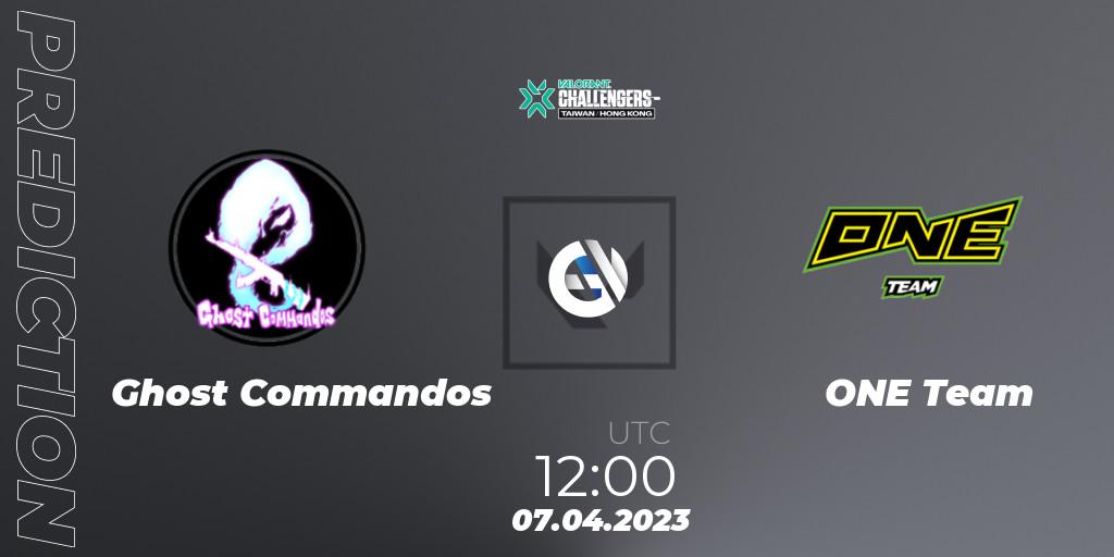 Ghost Commandos - ONE Team: Maç tahminleri. 07.04.2023 at 13:20, VALORANT, VALORANT Challengers 2023: Hong Kong & Taiwan Split 2 - Group stage