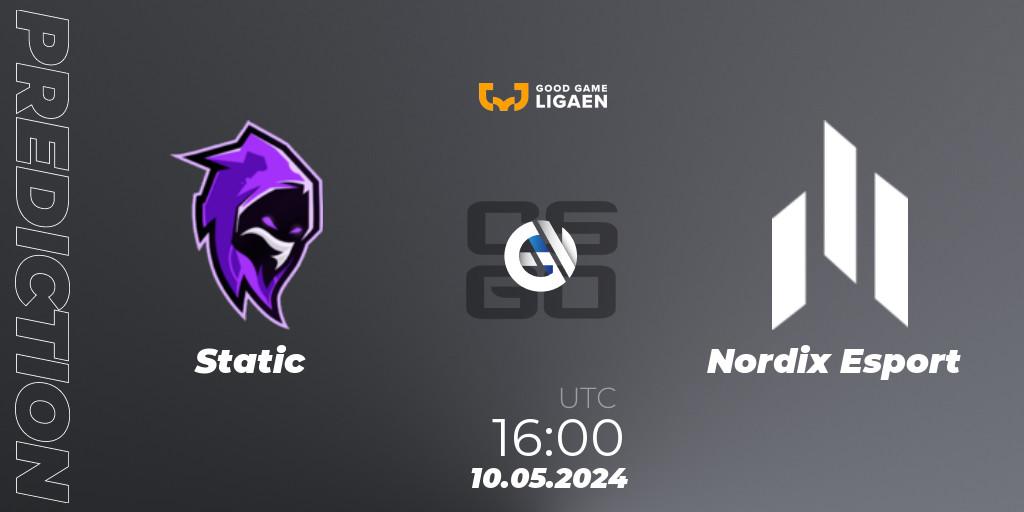 Static - Nordix Esport: Maç tahminleri. 10.05.2024 at 16:00, Counter-Strike (CS2), Good Game-ligaen Spring 2024