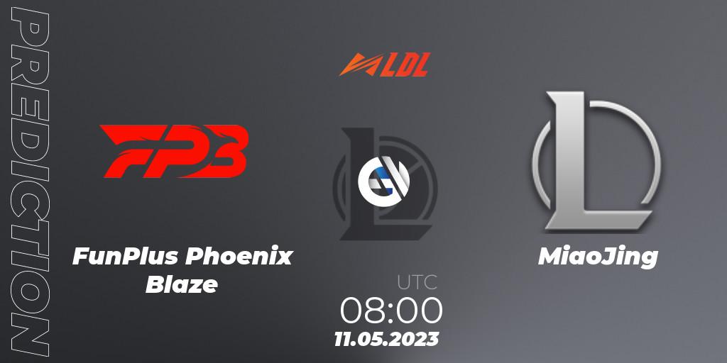 FunPlus Phoenix Blaze - MiaoJing: Maç tahminleri. 11.05.2023 at 08:00, LoL, LDL 2023 - Regular Season - Stage 2