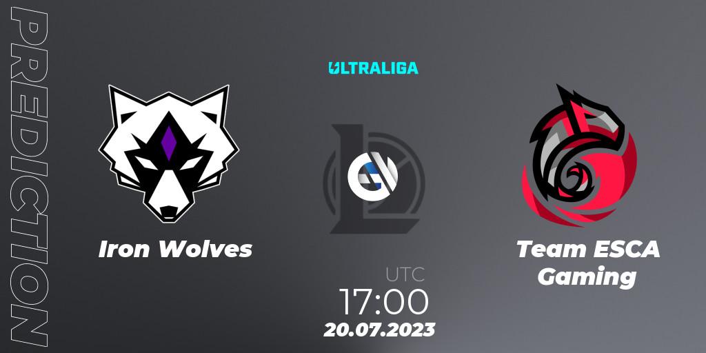 Iron Wolves - Team ESCA Gaming: Maç tahminleri. 20.07.2023 at 17:00, LoL, Ultraliga Season 10 2023 Regular Season