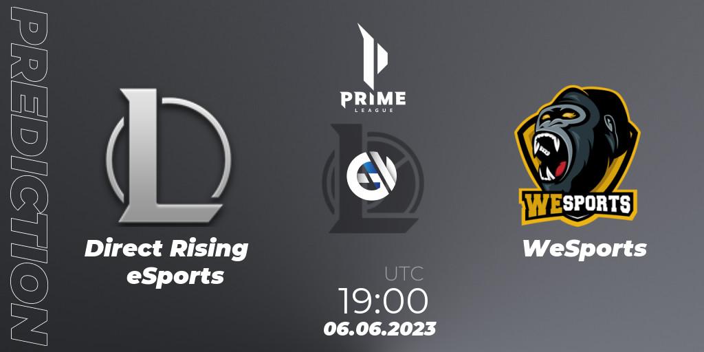 Direct Rising eSports - WeSports: Maç tahminleri. 06.06.2023 at 19:00, LoL, Prime League 2nd Division Summer 2023