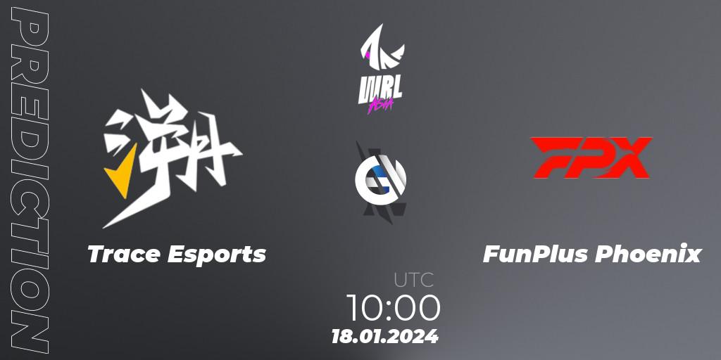 Trace Esports - FunPlus Phoenix: Maç tahminleri. 18.01.2024 at 10:00, Wild Rift, WRL Asia 2023 - Season 2: China Conference