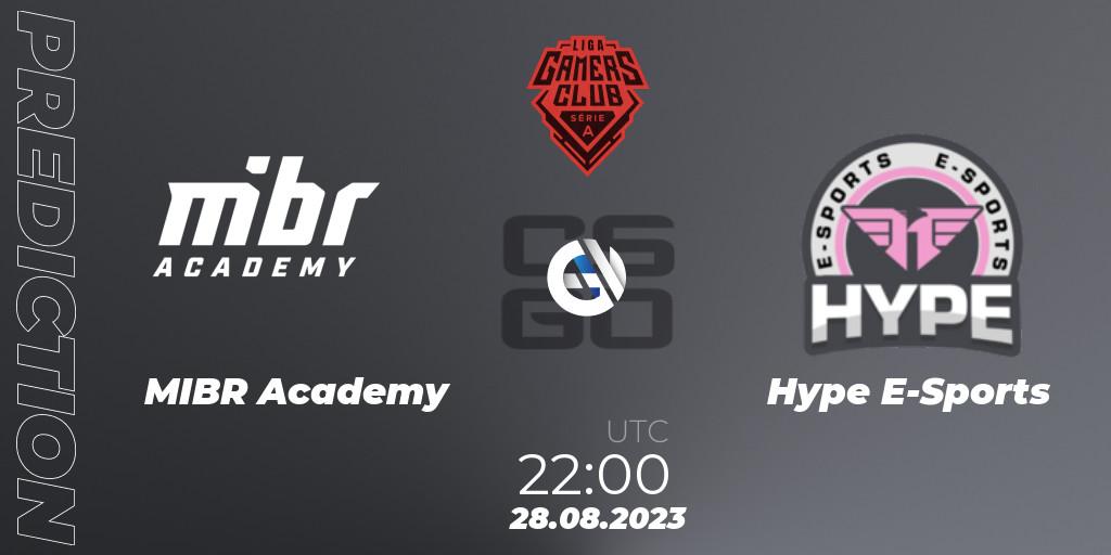 MIBR Academy - Hype E-Sports: Maç tahminleri. 28.08.2023 at 22:00, Counter-Strike (CS2), Gamers Club Liga Série A: August 2023