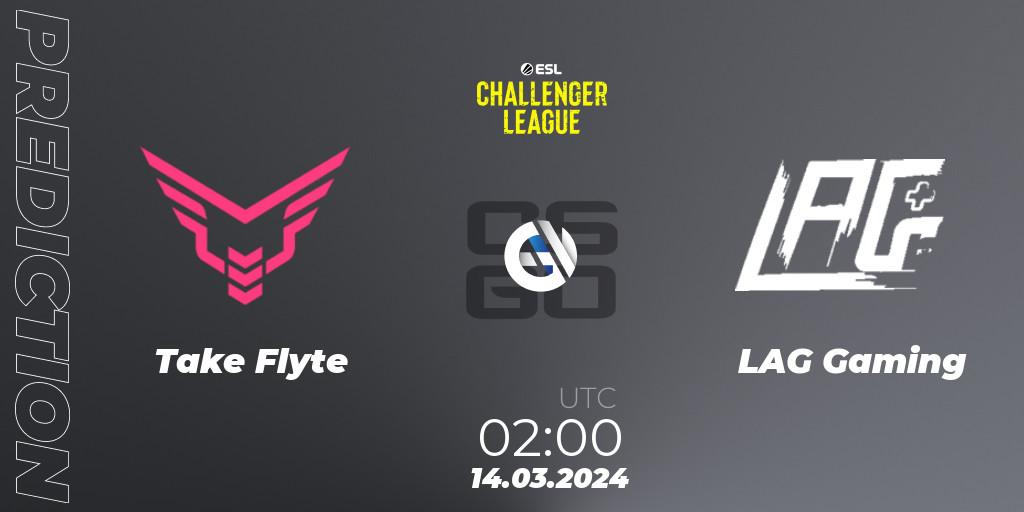 Take Flyte - LAG Gaming: Maç tahminleri. 21.03.24, CS2 (CS:GO), ESL Challenger League Season 47: North America