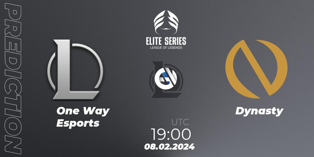 One Way Esports - Dynasty: Maç tahminleri. 08.02.24, LoL, Elite Series Spring 2024