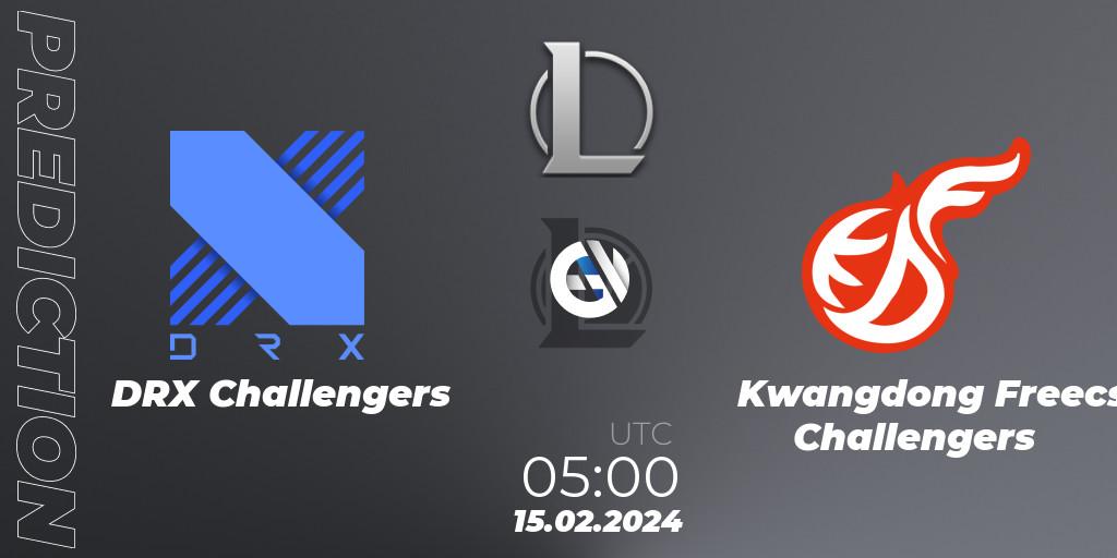 DRX Challengers - Kwangdong Freecs Challengers: Maç tahminleri. 15.02.2024 at 05:00, LoL, LCK Challengers League 2024 Spring - Group Stage