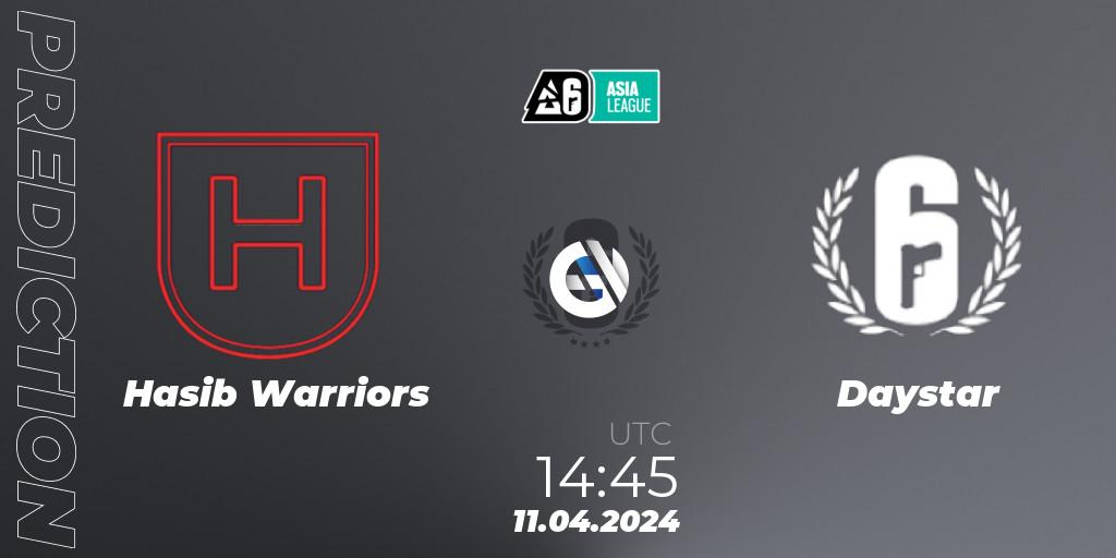 Hasib Warriors - Daystar: Maç tahminleri. 11.04.2024 at 14:45, Rainbow Six, Asia League 2024 - Stage 1