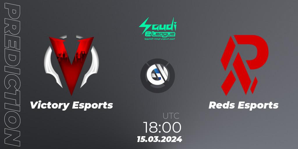 Victory Esports - Reds Esports: Maç tahminleri. 15.03.2024 at 18:30, Overwatch, Saudi eLeague 2024 - Major 1 / Phase 2