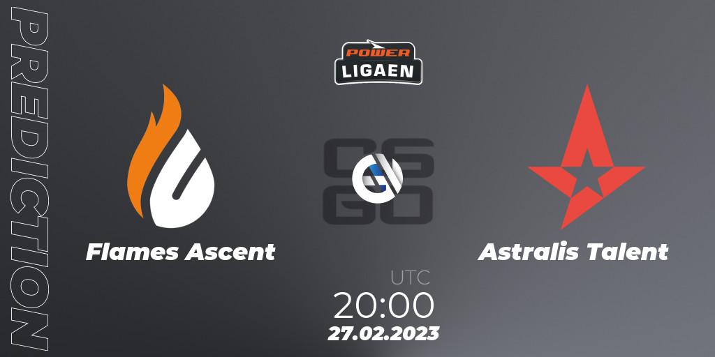 Flames Ascent - Astralis Talent: Maç tahminleri. 28.02.23, CS2 (CS:GO), Dust2.dk Ligaen Season 22