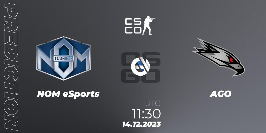 NOM eSports - AGO: Maç tahminleri. 15.12.2023 at 15:00, Counter-Strike (CS2), European Pro League Season 13: Division 2