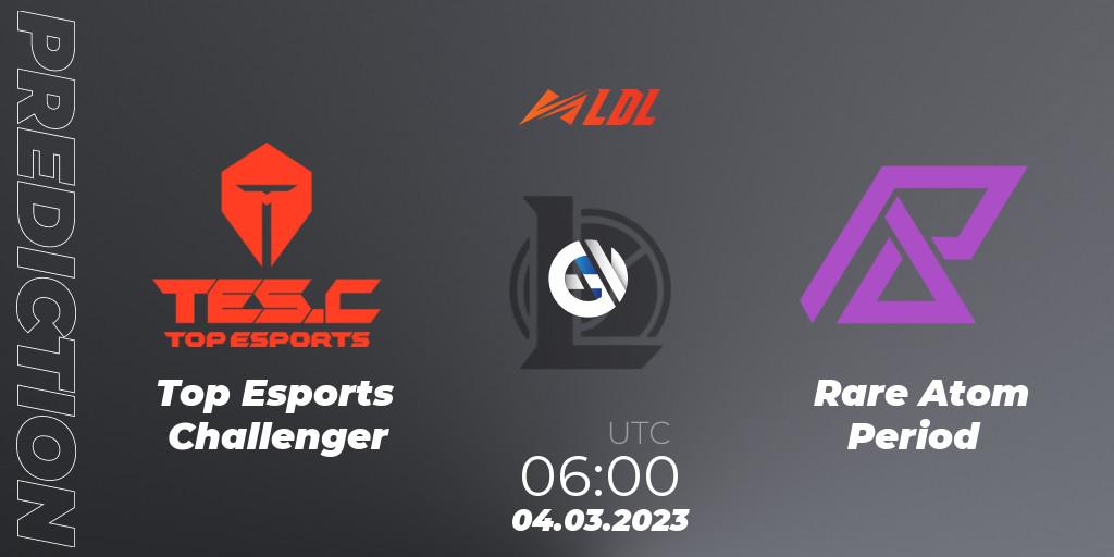 Top Esports Challenger - Rare Atom Period: Maç tahminleri. 04.03.2023 at 06:00, LoL, LDL 2023 - Regular Season