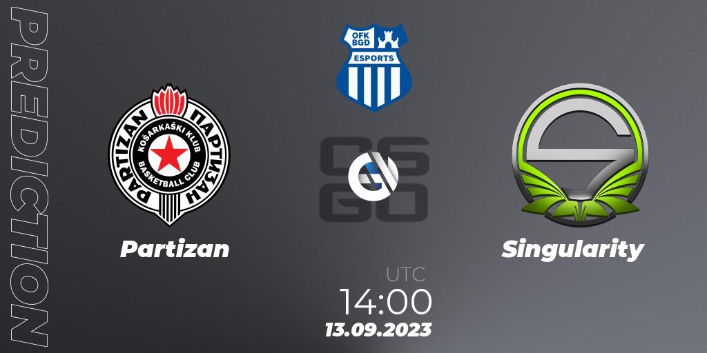 Partizan - Singularity: Maç tahminleri. 13.09.23, CS2 (CS:GO), OFK BGD Esports Series #1