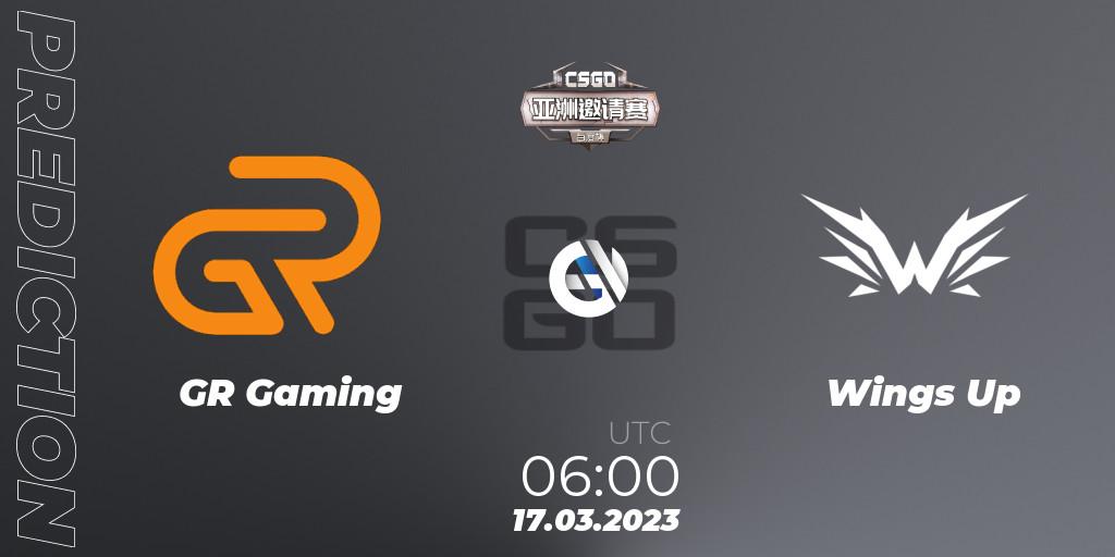 GR Gaming - Wings Up: Maç tahminleri. 17.03.2023 at 06:00, Counter-Strike (CS2), Baidu Cup Invitational #2