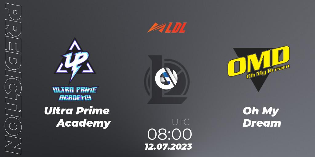 Ultra Prime Academy - Oh My Dream: Maç tahminleri. 12.07.2023 at 08:00, LoL, LDL 2023 - Regular Season - Stage 3