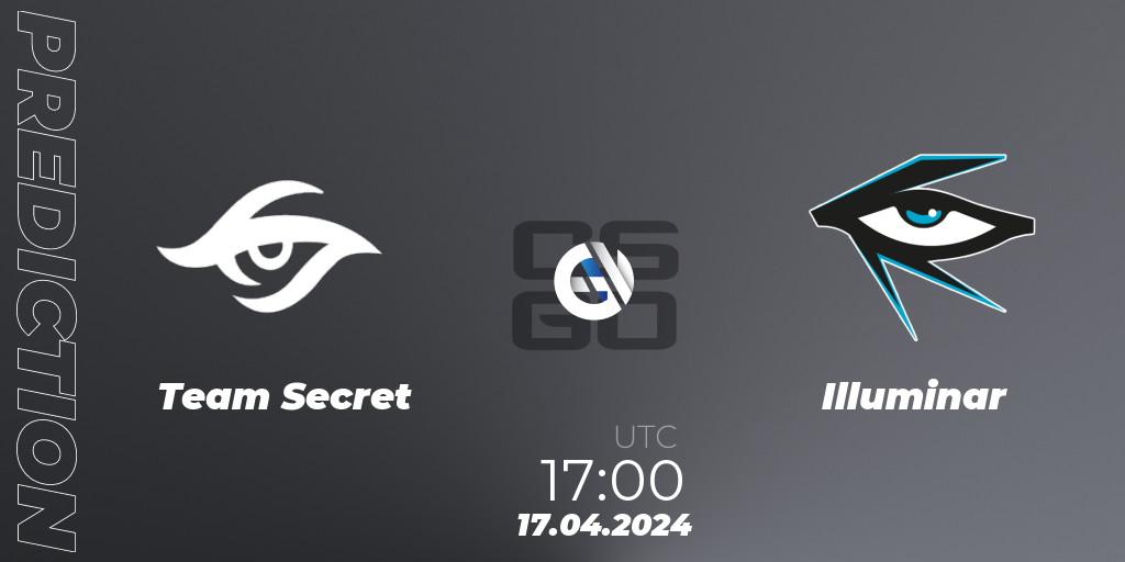 Team Secret - Illuminar: Maç tahminleri. 17.04.24, CS2 (CS:GO), CCT Season 2 Europe Series 1 Closed Qualifier