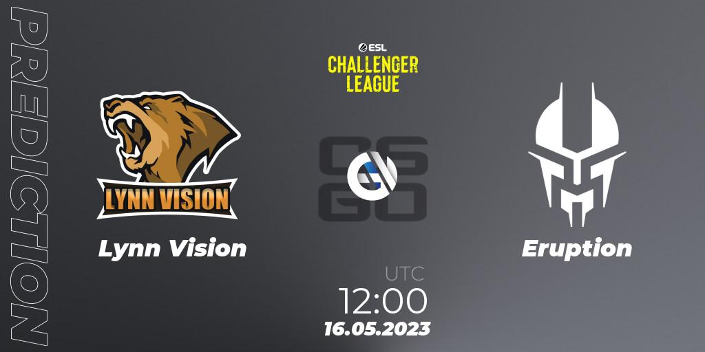 Lynn Vision - Eruption: Maç tahminleri. 16.05.2023 at 12:00, Counter-Strike (CS2), ESL Challenger League Season 45: Asia-Pacific