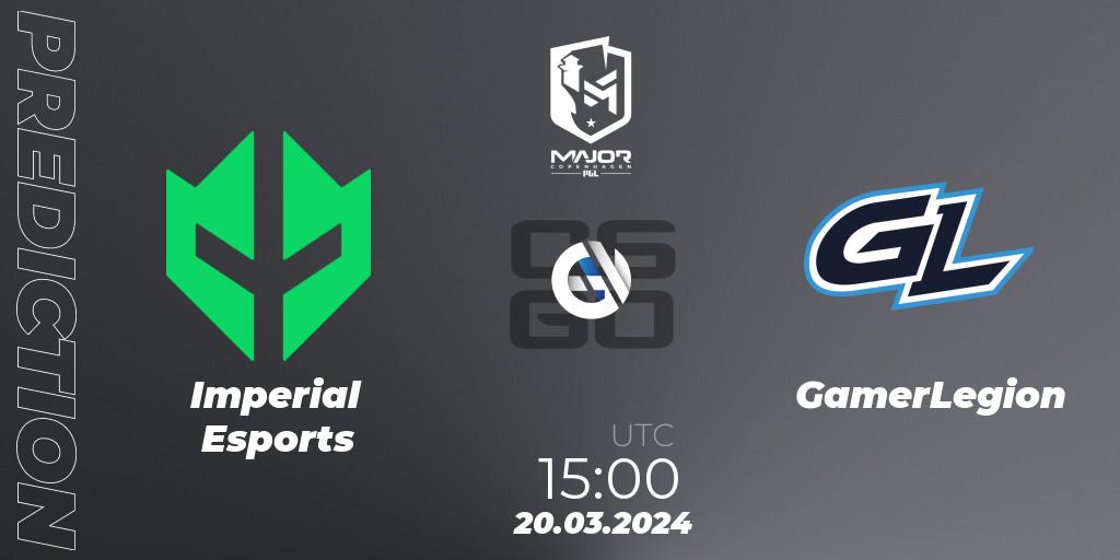 Imperial Esports - GamerLegion: Maç tahminleri. 20.03.24, CS2 (CS:GO), PGL CS2 Major Copenhagen 2024 Challengers Stage