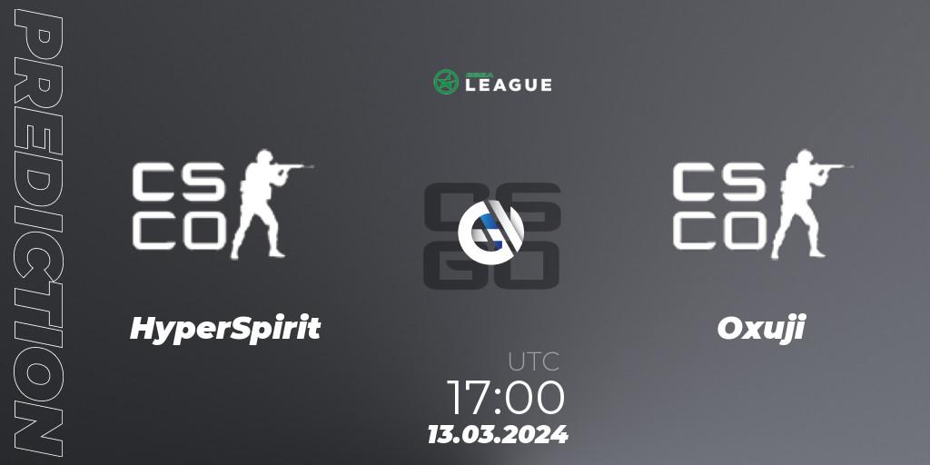 HyperSpirit - Oxuji: Maç tahminleri. 13.03.2024 at 17:00, Counter-Strike (CS2), ESEA Season 48: Main Division - Europe
