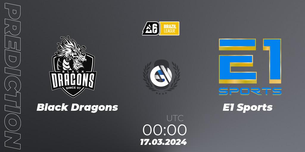 Black Dragons - E1 Sports: Maç tahminleri. 12.04.24, Rainbow Six, Brazil League 2024 - Stage 1