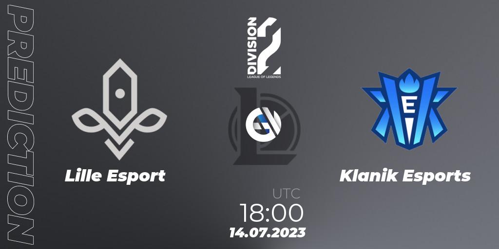 Lille Esport - Klanik Esports: Maç tahminleri. 14.07.2023 at 18:00, LoL, LFL Division 2 Summer 2023 - Group Stage