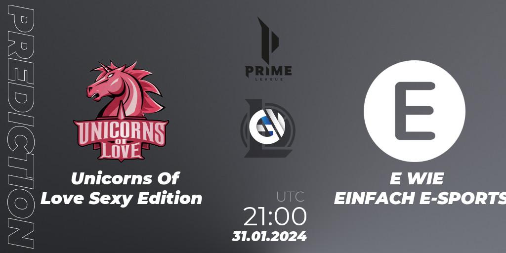 Unicorns Of Love Sexy Edition - E WIE EINFACH E-SPORTS: Maç tahminleri. 31.01.2024 at 21:00, LoL, Prime League Spring 2024 - Group Stage