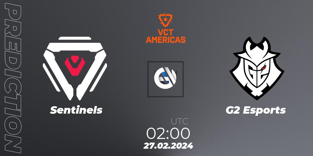 Sentinels - G2 Esports: Maç tahminleri. 27.02.24, VALORANT, VCT 2024: Americas Kickoff