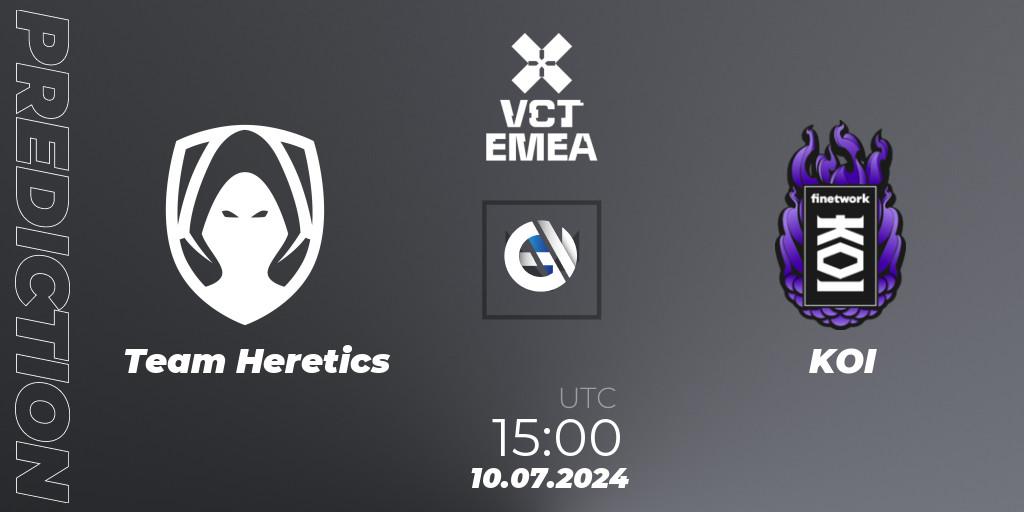 Team Heretics - KOI: Maç tahminleri. 10.07.2024 at 16:00, VALORANT, VALORANT Champions Tour 2024: EMEA League - Stage 2 - Group Stage